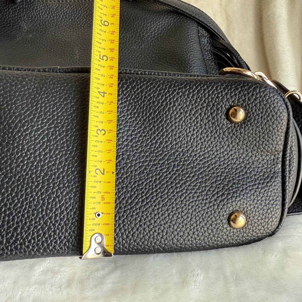 Black Leather Fringe Backpack - Picture 12 of 12